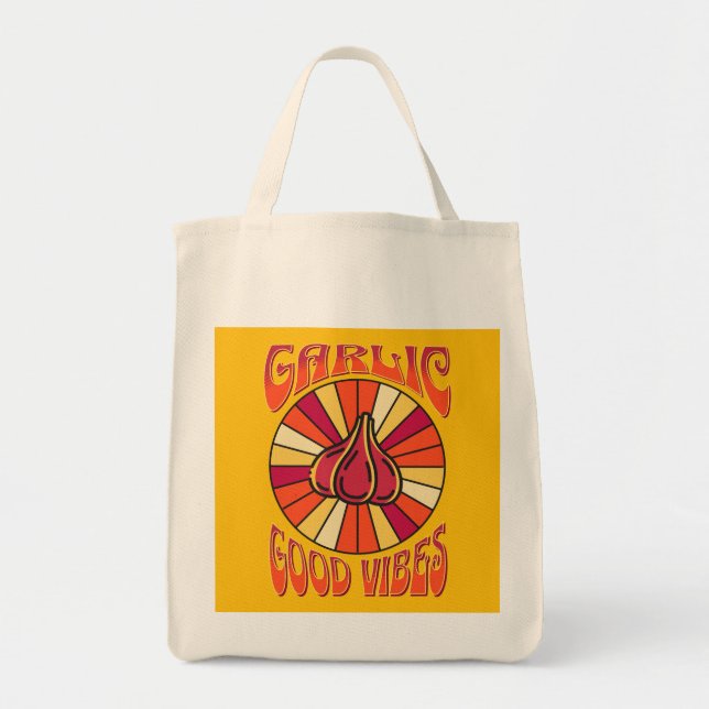 Groovy Garlic Good Vibes Reusable Bag (Front)