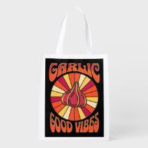 Groovy Garlic Good Vibes Reusable Bag