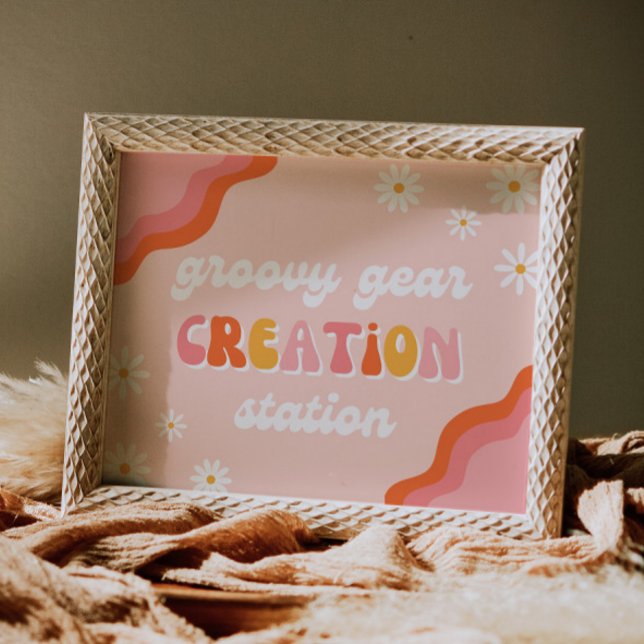 Groovy Gear Creation Station Sign | Groovy Party (Creator Uploaded)