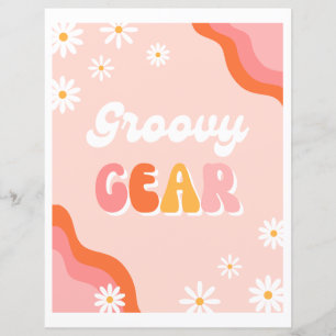 Groovy Gear Sign   Groovy Party Station Sign