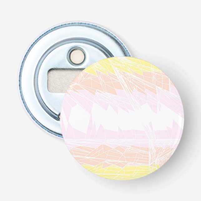 Groovy Geometric Abstract Pangender Pride Flag Bottle Opener (Front)