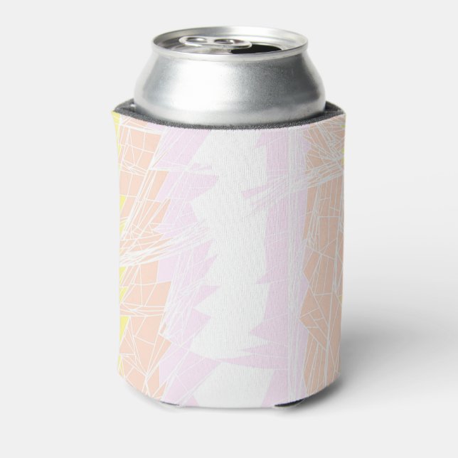 Groovy Geometric Abstract Pangender Pride Flag Can Cooler (Can Back)