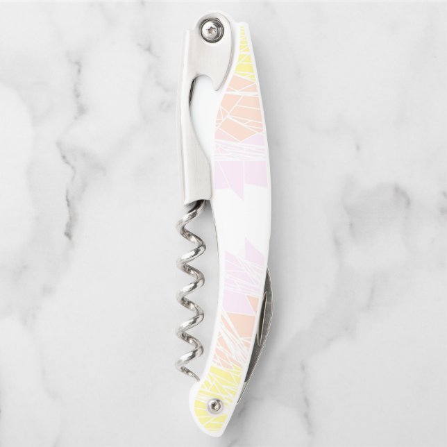 Groovy Geometric Abstract Pangender Pride Flag Corkscrew (Front)