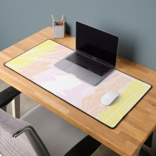 Groovy Geometric Abstract Pangender Pride Flag Desk Mat