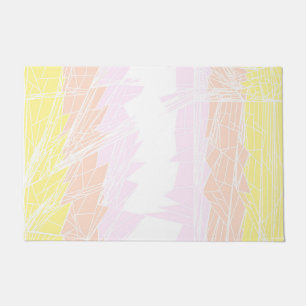 Groovy Geometric Abstract Pangender Pride Flag Doormat