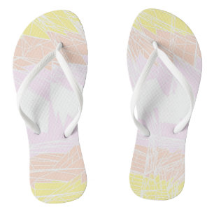 Groovy Geometric Abstract Pangender Pride Flag Flip Flops