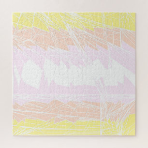 Groovy Geometric Abstract Pangender Pride Flag Jigsaw Puzzle