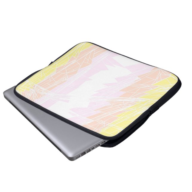 Groovy Geometric Abstract Pangender Pride Flag Laptop Sleeve (Front Bottom)