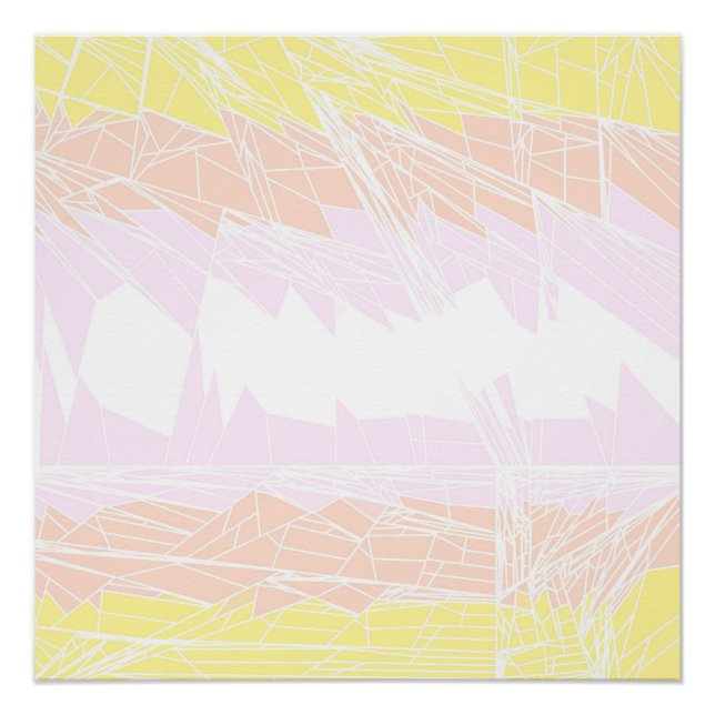Groovy Geometric Abstract Pangender Pride Flag Poster (Front)