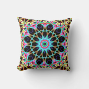 Groovy Geometric Floral Mandala Cushion