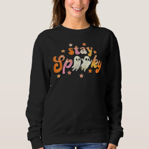 Groovy Ghost Halloween Stay Spooky Cute Sweatshirt