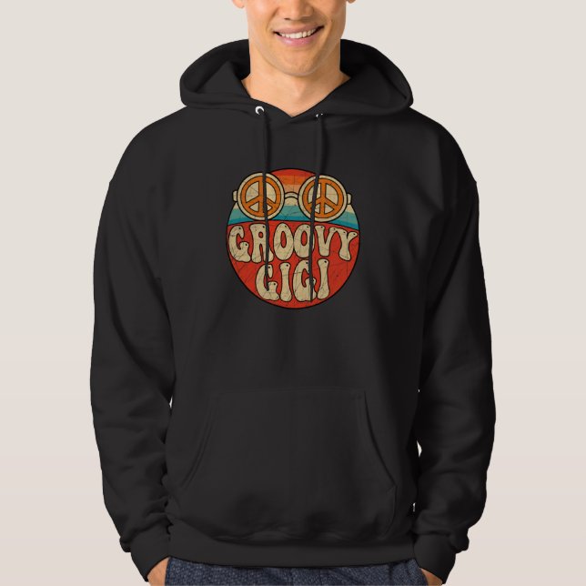 Groovy Gigi 70s Aesthetic Nostalgia 1970 s Retro M Hoodie (Front)