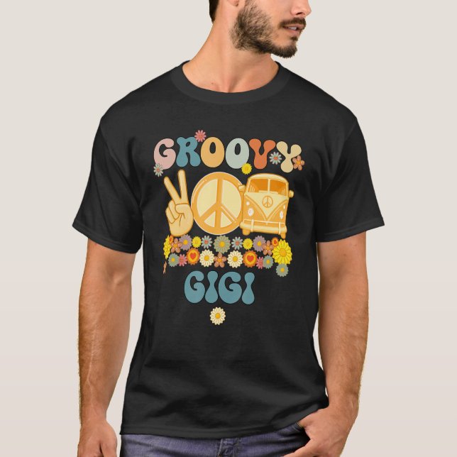 Groovy Gigi Retro Matching Family Baby Shower Moth T-Shirt (Front)