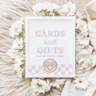 Groovy Girl Chequered Happy Face   Cards + Gifts Poster