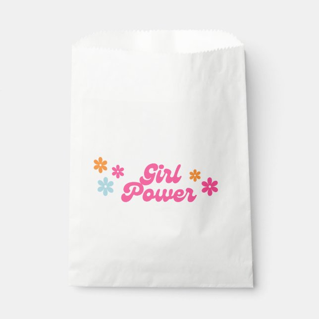 Groovy Girl Power Baby Shower Favour Bag (Front)