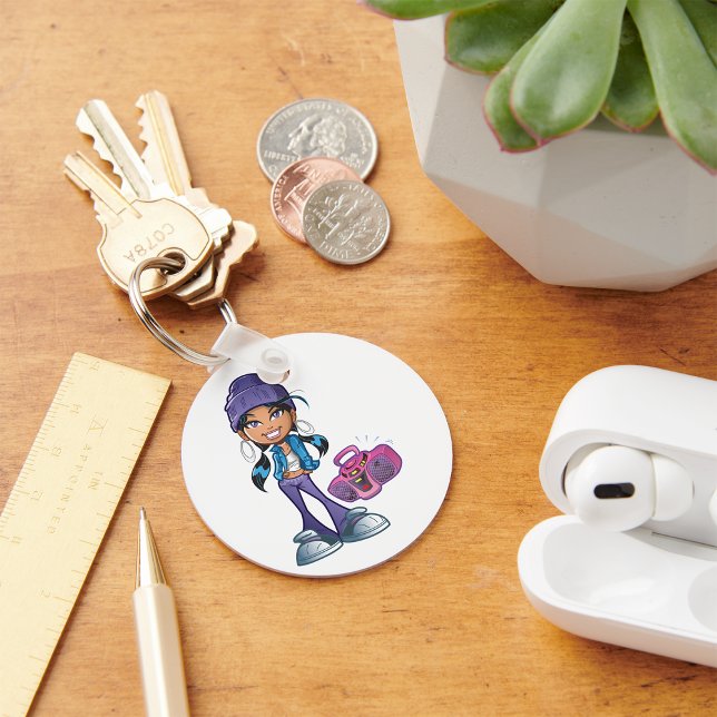 Groovy Girl With A Stereo Key Ring (Creator Uploaded)