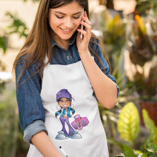 Groovy Girl With A Stereo Standard Apron