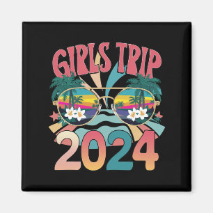 Groovy Girls Trip 2024 Weekend Summer Beach  Magnet