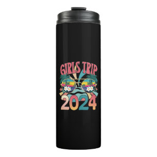 Groovy Girls Trip 2024 Weekend Summer Beach  Thermal Tumbler
