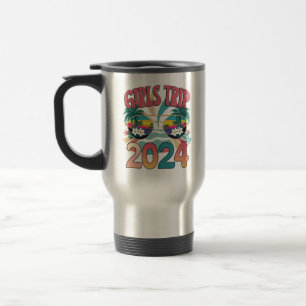 Groovy Girls Trip 2024 Weekend Summer Beach Travel Mug