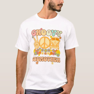 Groovy Godmother Retro Matching Family Baby Shower T-Shirt