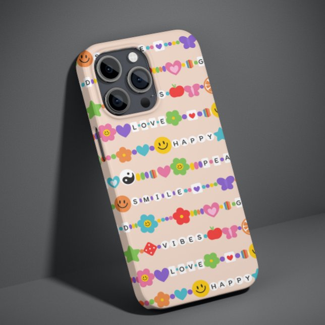 Groovy Good Vibes Love Smile Retro Beads Case-Mate Case-Mate iPhone Case (Creator Uploaded)