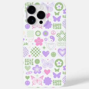 Groovy Good Vibes Y2K Butterfly Modern Girl Case-Mate iPhone 14 Pro Max Case