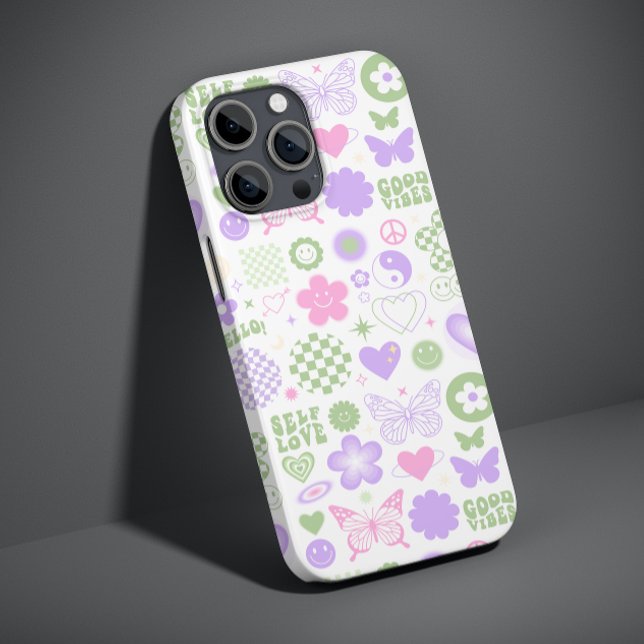 Groovy Good Vibes Y2K Butterfly Modern Girl Case-Mate iPhone Case (Creator Uploaded)