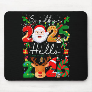 Groovy Goodbye 2025 Hello 2026 Happy New Years Eve Mouse Mat