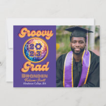 Groovy Grad Retro Disco Peace 2023 Graduation