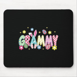 Groovy Grammy Easter Eggs Flower Bunny Ear Easter Mouse Mat