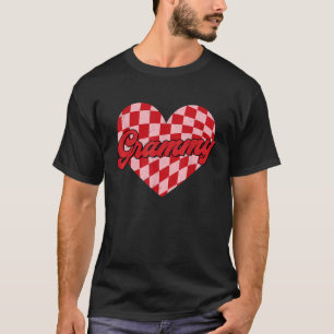 Groovy Grammy Valentine Heart Women Valentines Day T-Shirt