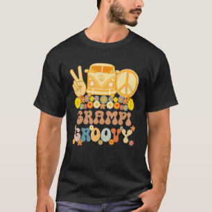 Groovy Grampi Hippie Peace Retro Matching Party Fa T-Shirt