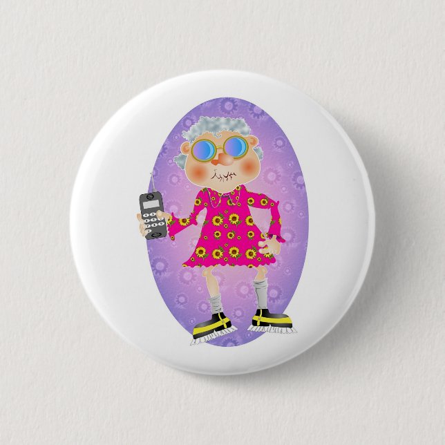 Groovy Gran 6 Cm Round Badge (Front)