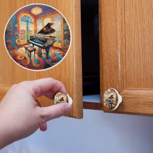 Groovy Grand Piano Ceramic Knob