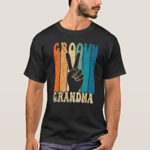 Groovy Grandma 70s Aesthetic Nostalgia 1970's Retr T-Shirt