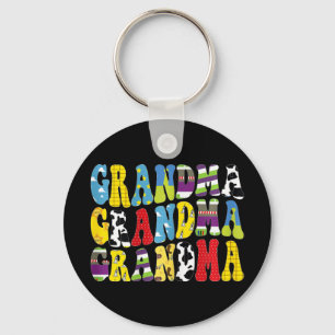 Groovy Grandma Matching Family Birthday Mother#39; Key Ring