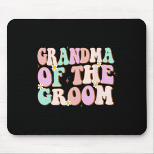 Groovy Grandma Of The Groom Wedding Shower Grandma Mouse Mat