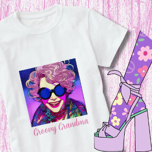 Groovy Grandma Retro Flower Power Vintage Hippie  T-Shirt