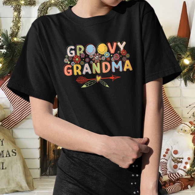 Groovy Grandma Shirt,Funny Groovy Grandma T-Shirt (Creator Uploaded)