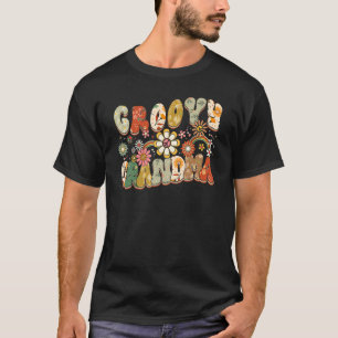 Groovy Grandma Vintage Colourful Flowers Grandmoth T-Shirt