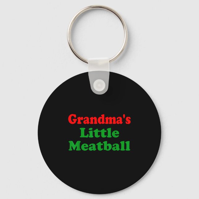 Groovy Grandmas Little Meatball Funny Italian Fami Key Ring (Front)