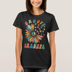 Groovy Grandpa Hippie Peace Sign Tie Dye Father's T-Shirt