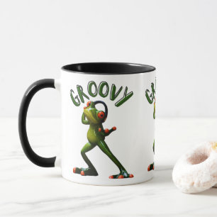 Groovy Green Frog Mug