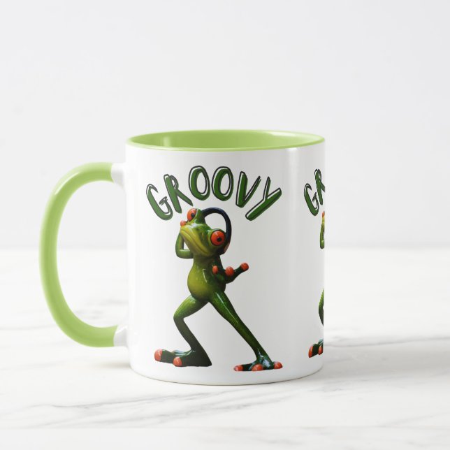 Groovy Green Frog Mug (Left)
