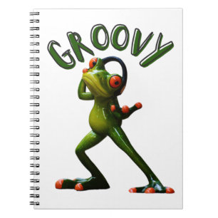Groovy Green Frog Notebook