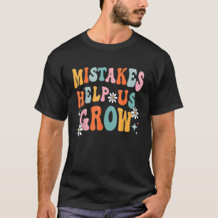 Groovy Growth Mindset Positive Retro Teacher Back T-Shirt