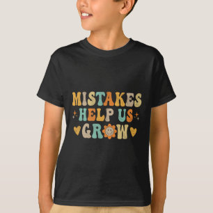 Groovy Growth Mindset Positive Retro Teachers Back T-Shirt