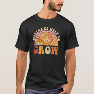 Groovy Growth Mindset Positive Retro Teachers Back T-Shirt