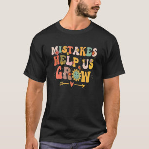 Groovy Growth Mindset Positive Retro Teachers Back T-Shirt